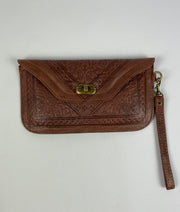 Lederen clutch